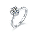 Best Selling Bling-Bling Carat Moissanite Diamond Ring 18k Plated 925 Silver Moissanite Ring 1.5 Carats for Female Gift Jewelry