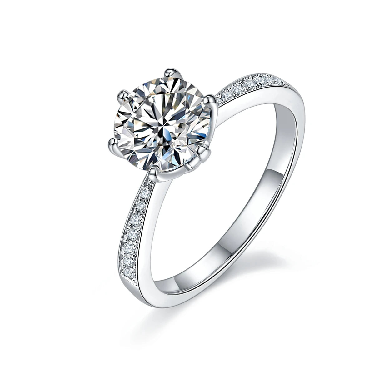 Best Selling Bling-Bling Carat Moissanite Diamond Ring 18k Plated 925 Silver Moissanite Ring 1.5 Carats for Female Gift Jewelry