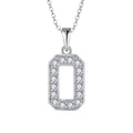 YH JEWELLERY S925 Sterling Silver Necklace Japanese Style Simple Advanced Geometric Series Custom Number 0-9 Pendant Necklace