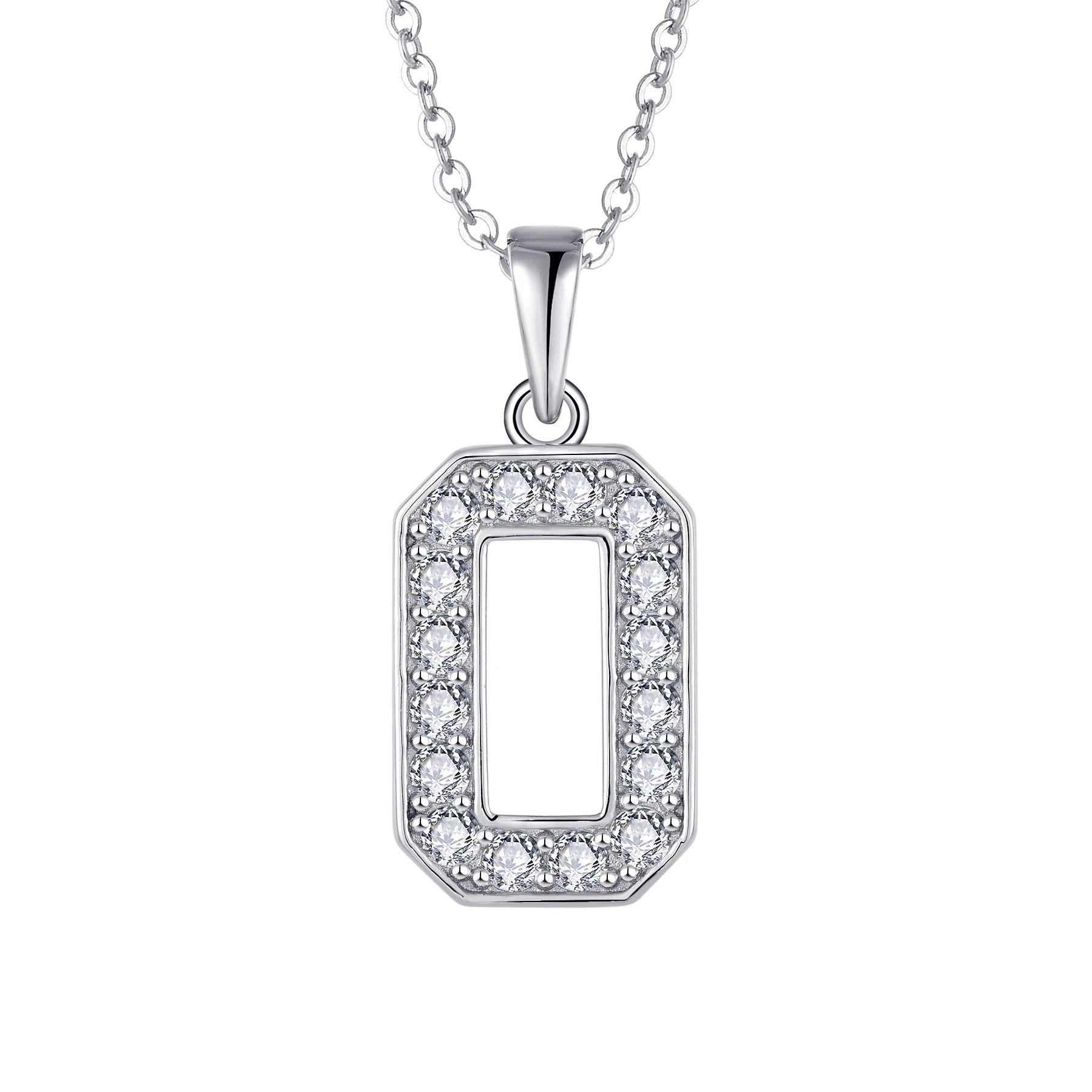 YH JEWELLERY S925 Sterling Silver Necklace Japanese Style Simple Advanced Geometric Series Custom Number 0-9 Pendant Necklace