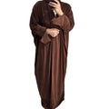 Stylish Modest Fashion Women's Winter Abaya Long Sleeve Suede Kimono Dubai Kaftan Open Cardigan New Islamic Traditional Muslim