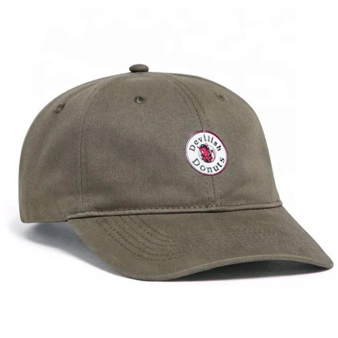 Wholesale OEM Custom 100% Cotton 6-Panel Baseball Caps Curved Brim Letter Pattern Printed Image Unisex Outdoor Sports Canvas Cap