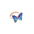 New Butterfly Popular Sweet Romantic Female Fashion Jewelry Ring Girl Wedding Gift Adjustable Open Rings
