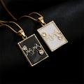 2023 New Copper Plated 18K Gold Heart Zircon Necklace MAMA Letter Pendant Necklace for Mother Day Women