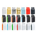 Custom Made Flat Bottom 100g Matt Finish Black Flexible Packaging Ziplock Roasted Coffee Bag Pouches