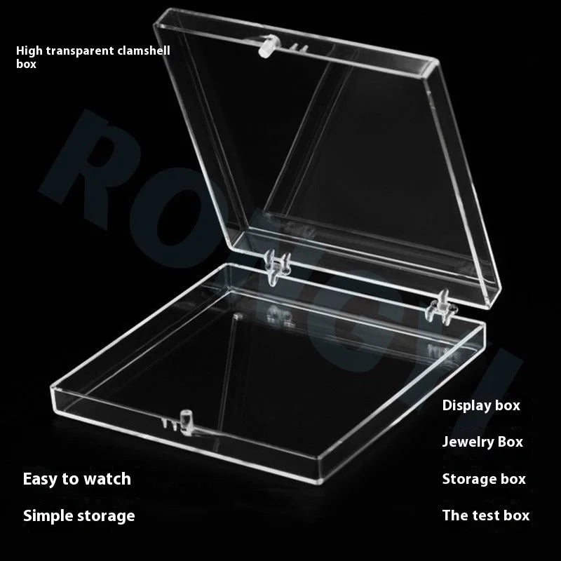 Transparent PS Acrylic for Flip Box Modern Style Large Medium Small Size Storage and Label Packaging for Jewelry