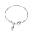 Dropshipping Newest Water Drop Charms Bracelet for Lady Real Gold/Silver Plated Ball Chain Bracelet Stainless Steel Jewelry