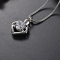 Crystal Heart Cremation Urn Pendant Memorial Keepsake Heart Necklace Cemetery Cremation Ashes Jewelry Funeral Casket Ashes Urns