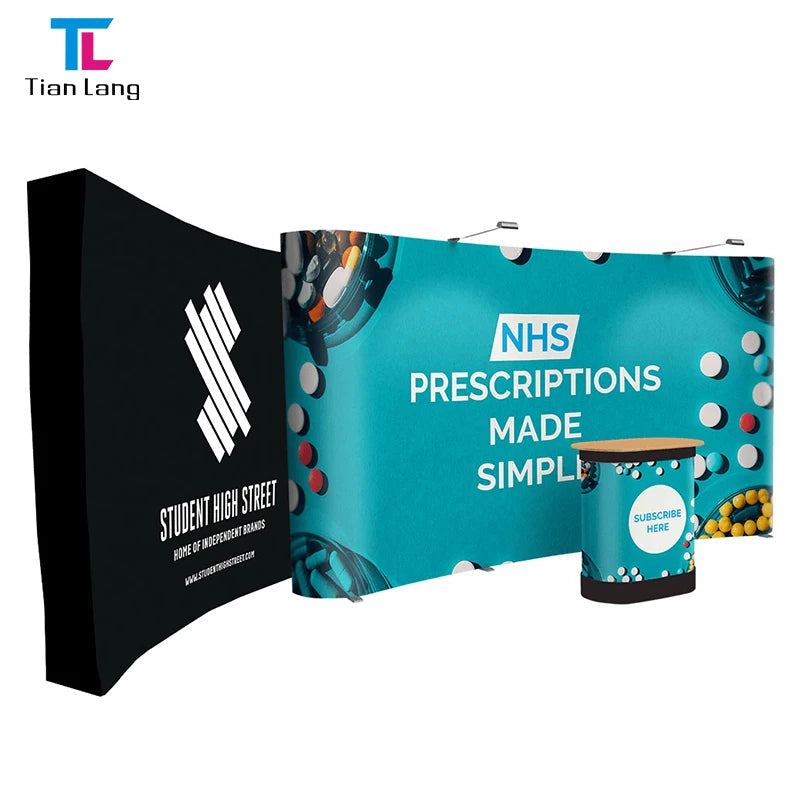 Tian Lang Portable Tension Fabric Backdrop Stand With Stable Aluminum Frame Structure for Exhibition Booth