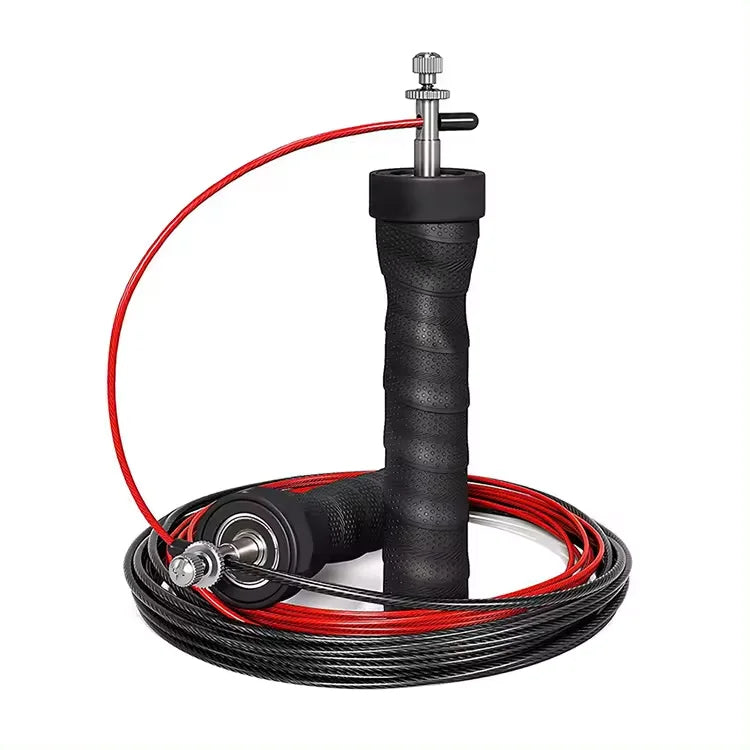 Custom logo Adjustable Aluminium Handle High Speed Self Locking Skipping Jump Rope