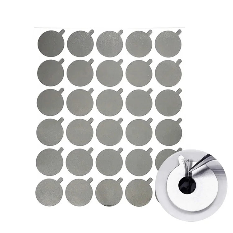 Wholesale Eyelash Extensions Lash Adhesive Glue Paper Disposable Tin Foil Grafting Eyelash Glue Holder Stickers