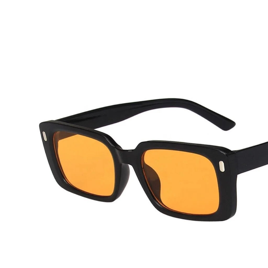 New Fashion Retro Square Frame Unisex Sunglasses Small Size Gradient PC Acrylic Lenses Light Weight UV Protection Comfortable