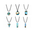 2020 Crystal Glass Pendant Engraved Necklace Plant Specimen Natural Wooden Stone Pendant Necklace Custom Crystal Resin Necklaces