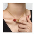 French Style Trendy 18K Gold Plated Pearl Necklace Custom Jewelry Stainless Steel Pea Pod Necklace