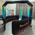 2026 Automatic Spin 360 Degree Photo Booth 3D Printing Photobooth Vinyl Platform Print 360 Photo Booth With Panoramic Background