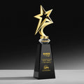 Gold Silver Bronze Metal Star Crystal Trophy Awards MH-J0390