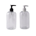 500ml PET Plastic Transparent Round Shampoo Bottle with Pump Empty Seal Type Screw Cap for Skin Care Packaging