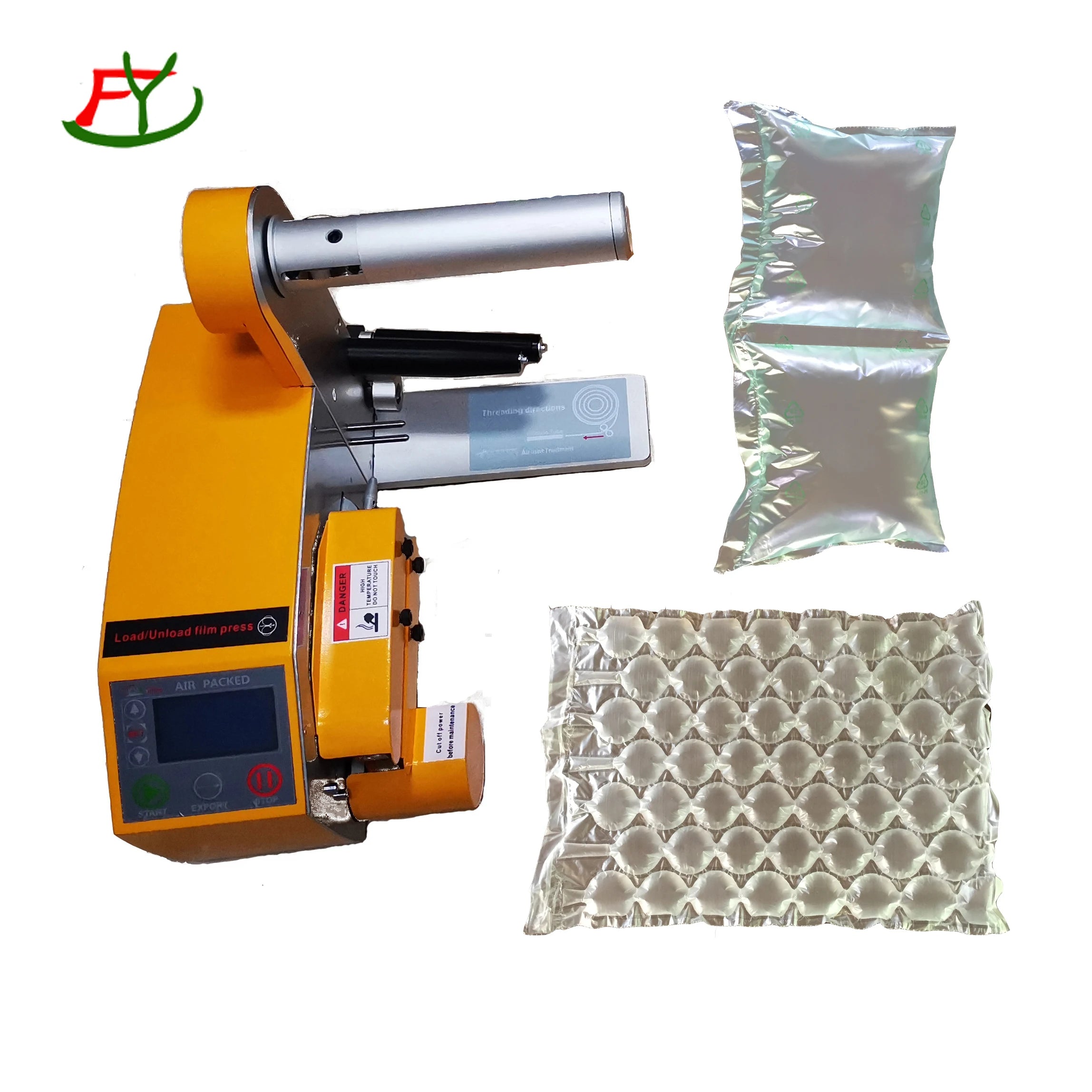 Air Bubble Film/Inflatable Cushion Bag (PE Material) Protective Film Packaging Green & Transparent Easy Storage Compact Design