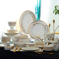 Ceramic Tableware Set Swan Lake 60 Pieces Porcelain Bowls Plates Home Gift Tableware Bowl Set Full Set Home Tableware