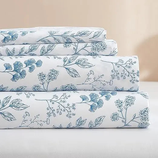 4 Piece Bed Sheets Set White Sheets Deep Pocket 16" - Luxury Soft