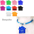 Custom Logo Wholesale  Design  Double Side Printed House Shape Stainless Steel Metal Dog Chains Luggage Hangtags