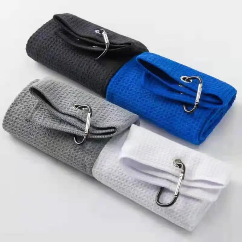 Custom Embroidered Logo Golf Towel - 16x16 Inch Quick-Dry Microfiber for Golf Gym & Camping