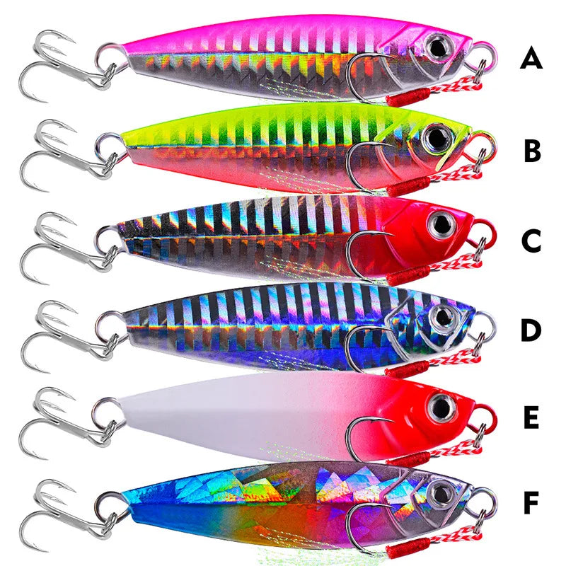 Top Right JIG099 7g~30g Metal Jig Fishing Jig Jigging Lure Deep Sea Fishing Lures Metal Artificial Baits