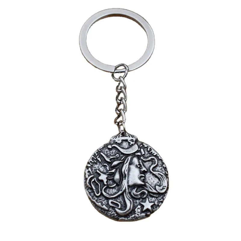 Mysticism Pagan Jewelry Vintage Punk Rock Viking Mysterious Odin Face Keychain