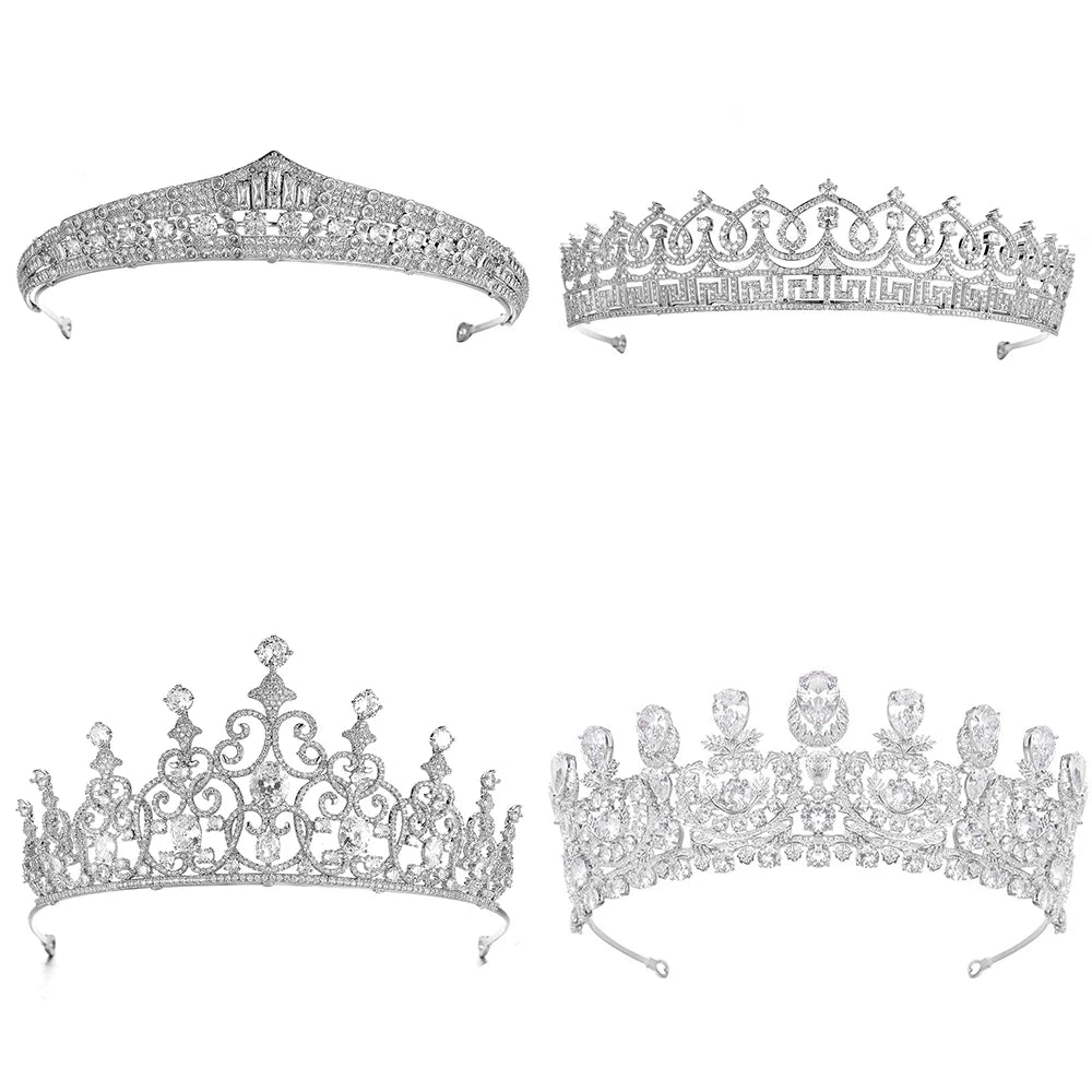 Diamond Crown Adult Birthday Party Princess Crown Wedding Zircon Bridal Tiara for Women