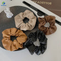 Wholesale Korean Style Fashion PU Leather Hair Scrunchies Versatile Hair Elastic Elegant Hair Band Hair Accessories for Women