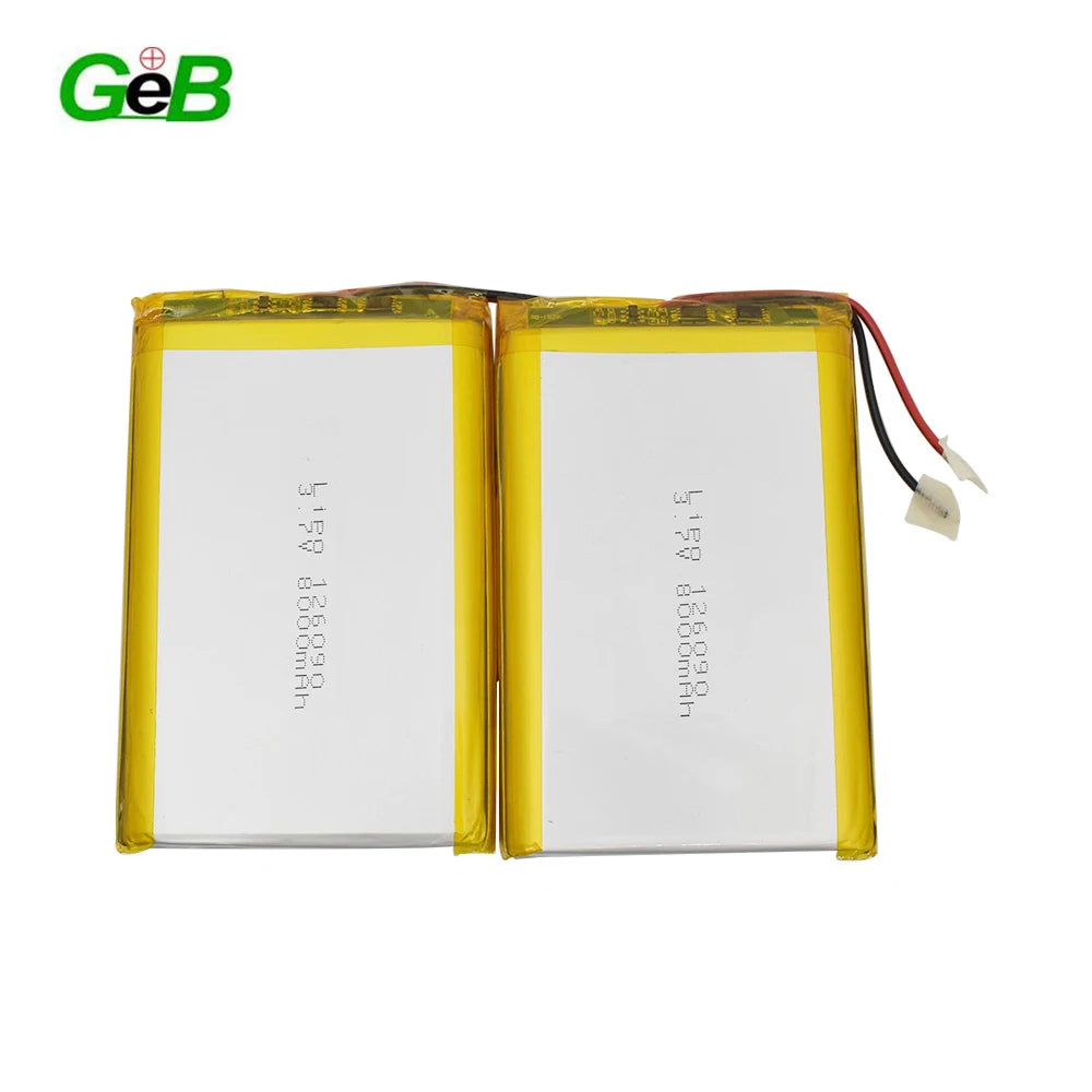 126090 3.7v High Capacity 8000mah Lithium Battery 126090 Rechargeable Charging Lithium Polymer Battery 126090 8000mAh Lipo