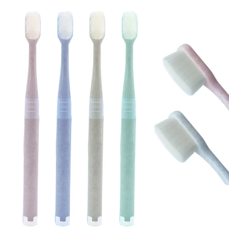 Extra Soft 15000 Bristles Micro Nano Toothbrush for Home & Travel Plastic Handle for Fragile Gums-Adults Kids & Children