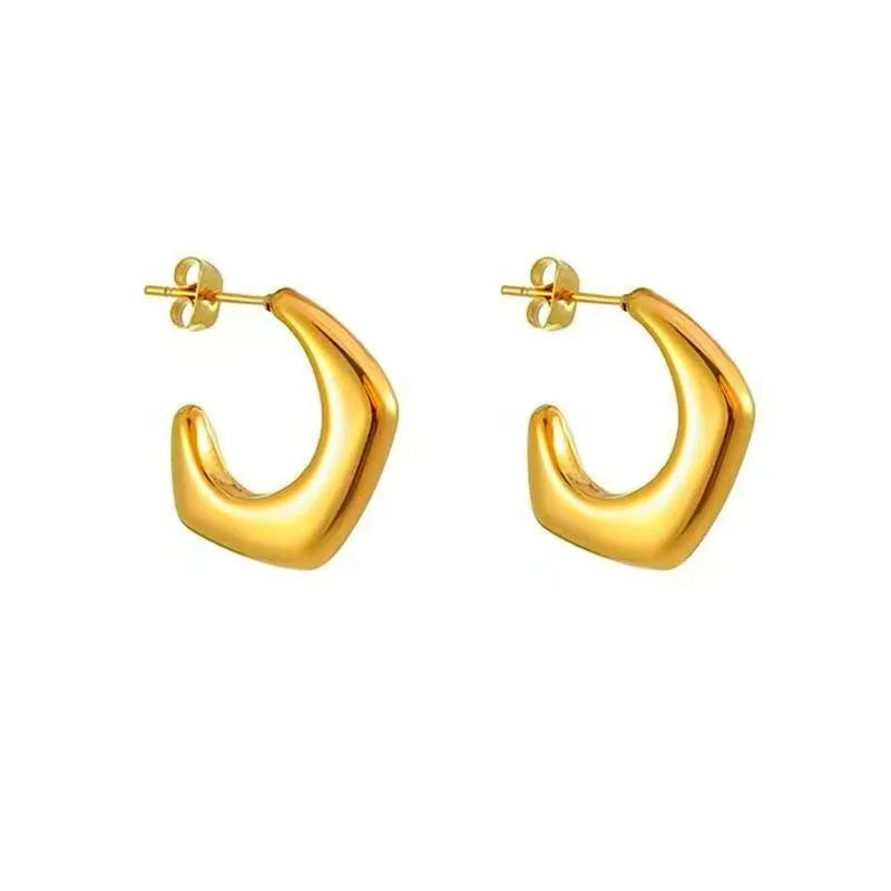 Wholesale Titanium Stainless Steel 18k Gold Plated Earring Hoops Earrings China Manufacturer Factory Supplier