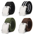 2024 Fashion Design Custom Blank Outdoor Canvas Belt Korean Style Men's Belt Female Youth Plain Woven Fabric Belt for Student