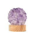 2026 China Natural Hand Made Rough Amethyst Chips Candle Lamp