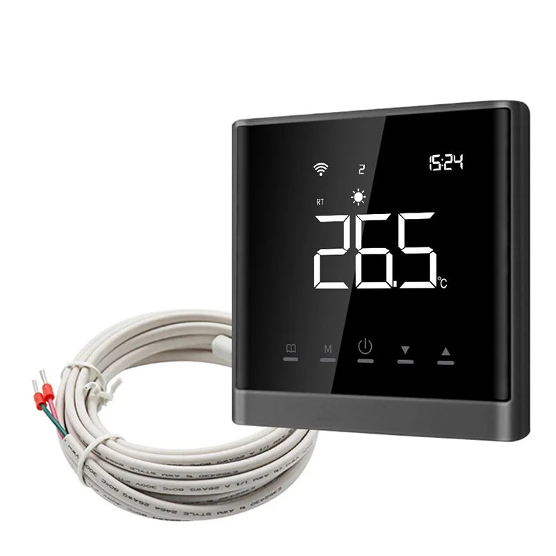MEIBA WiFi Thermostat for 16A 3A Gas Boiler Battery HVAC Fan Coil Air Condition VRF Alexa Yandex Compatible Floor Heating Modern