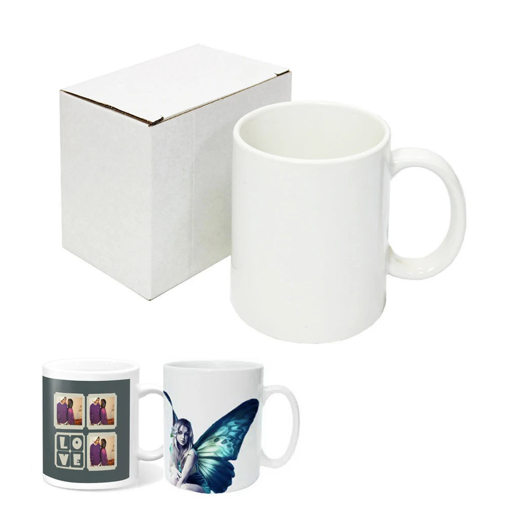 Customized 11oz 15oz White Blank Ceramic Mugs Cup DIY Sublimation with Your LOGO Photos Pictures Coated Printed Gifts