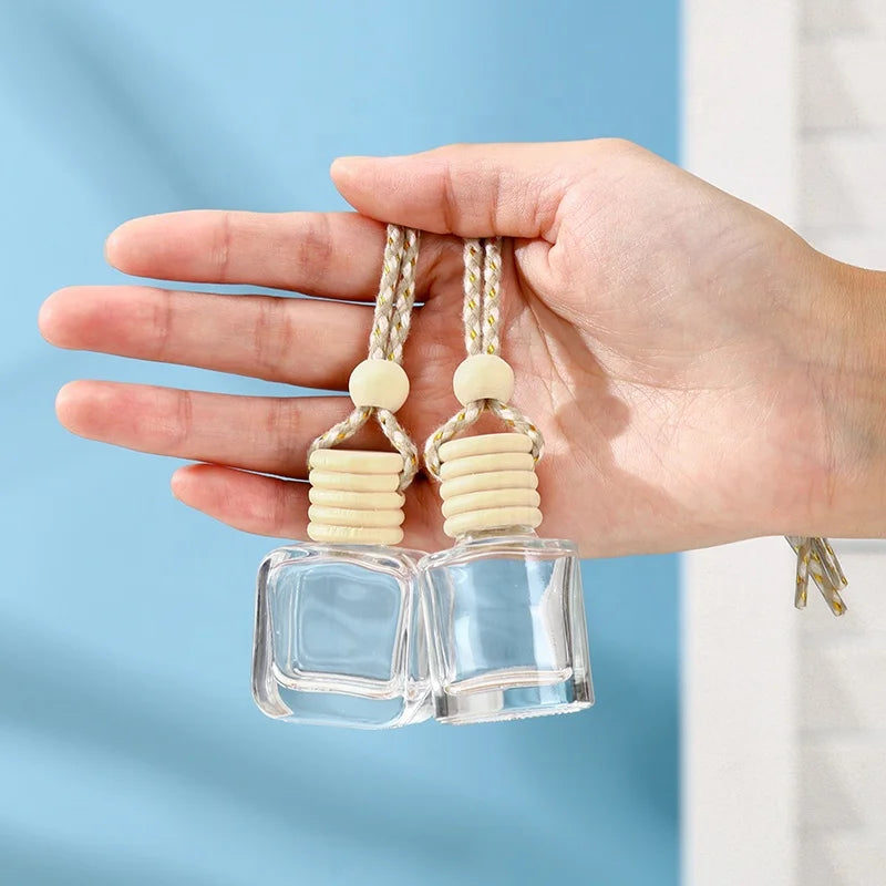Car Aromatherapy Essential Oil Cologne Long-lasting Light Fragrance Car Wood Hanging Car Perfume Pendant