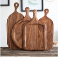 Walnut Wooden Toasted Tomahawk Plate Dish Eco-Friendly Fruit Bread and Pizza Cut Board for Parties MOQ 10 Pcs