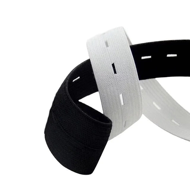 High Quality Customizable Elastic Webbing Buttonhole Band Factory-Supplied Polyester/Nylon Garment Accessories