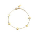 Italian Gold Charm Bracelet Simple Fashion Classical Heart Design Wholesale for Girl's Gift