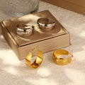 Women's Stainless Steel 18K Gold Hoop Earrings Waterproof Huggies Geometric Plain Hoop Earrings for Women Jewelry Gift