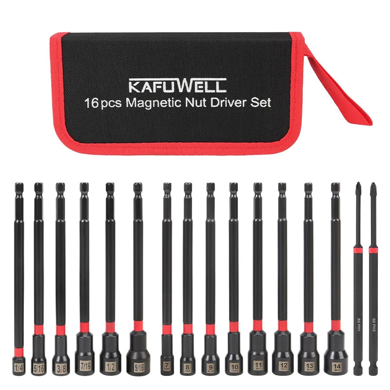 KAFUWELL SS3801B 5mm 19mm Crv 1/4" Hex Socket Bit Magnetic Nut Driver