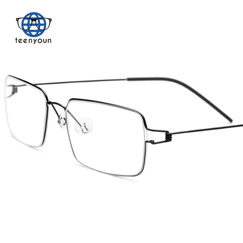 Teenyoun Titanium Alloy Glasses Frame Men Prescription Eyeglasses Women Myopia Optical Screwless Korea Eyewear 28606