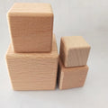 Children's DIY Model Puzzle Beech Cubes Wooden Blocks Building Math Teaching Aids Home Card Holder Business Card Toy for Kids