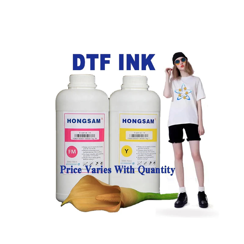 HONGSAM 500ml  DTF Ink T-shirt Clothes Printing Direct to PET Film Ink for A4 A3 60cm DTF Printing Transfer Film