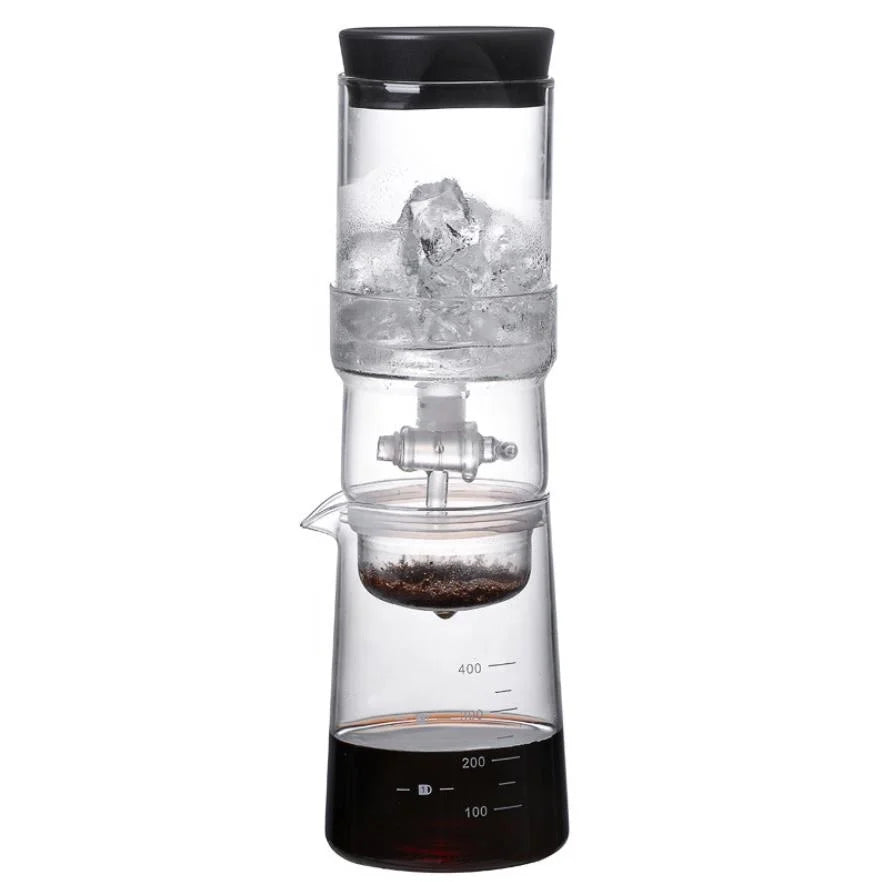 Borosilicate Glass Cold Brew Coffee Maker Set  Portable Glass Cold Drip Brew Iced Coffee Maker