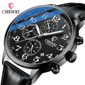 CHENXI 947 Fashion Mens Quartz Watches Stainless Steel Business Waterproof Multi-function Chronograph Luminous Men Sport Watch