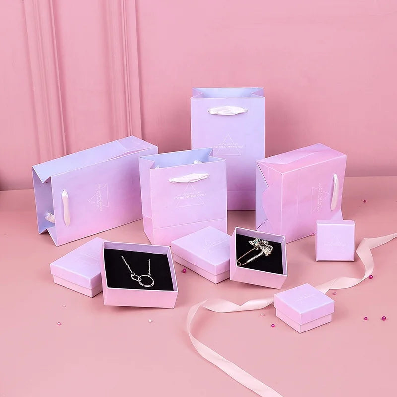 Factory Outlet Jewelry Packaging Box Eco-Friendly Paper World Cover Ring Earring Box Gift Storage Box