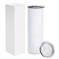 USA Warehouse 20oz Sublimation Blanks Mugs Stainless Steel Skinny Straight Tumblers with Straw and Rubber Bottom